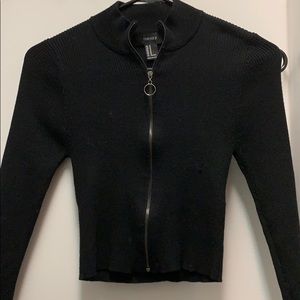 Zip Up Black Sweater